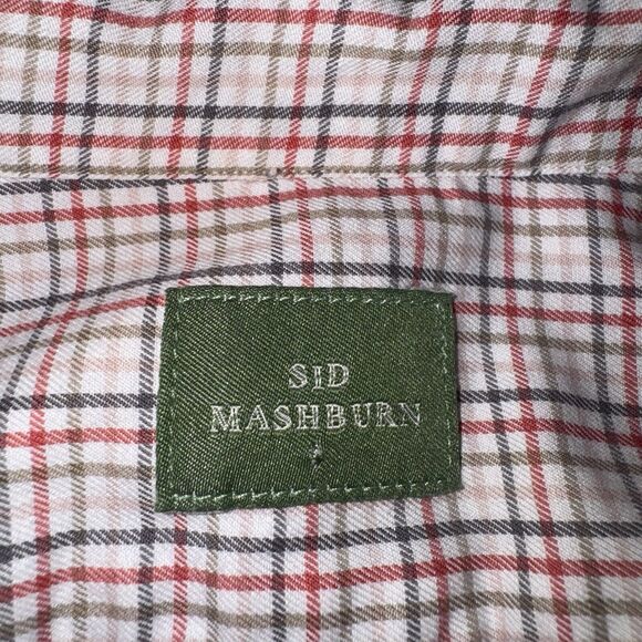 Sid Mashburn Button Down Shirt Tan Cotton Casual Preppy Lightweight Men Large - Picture 9 of 10